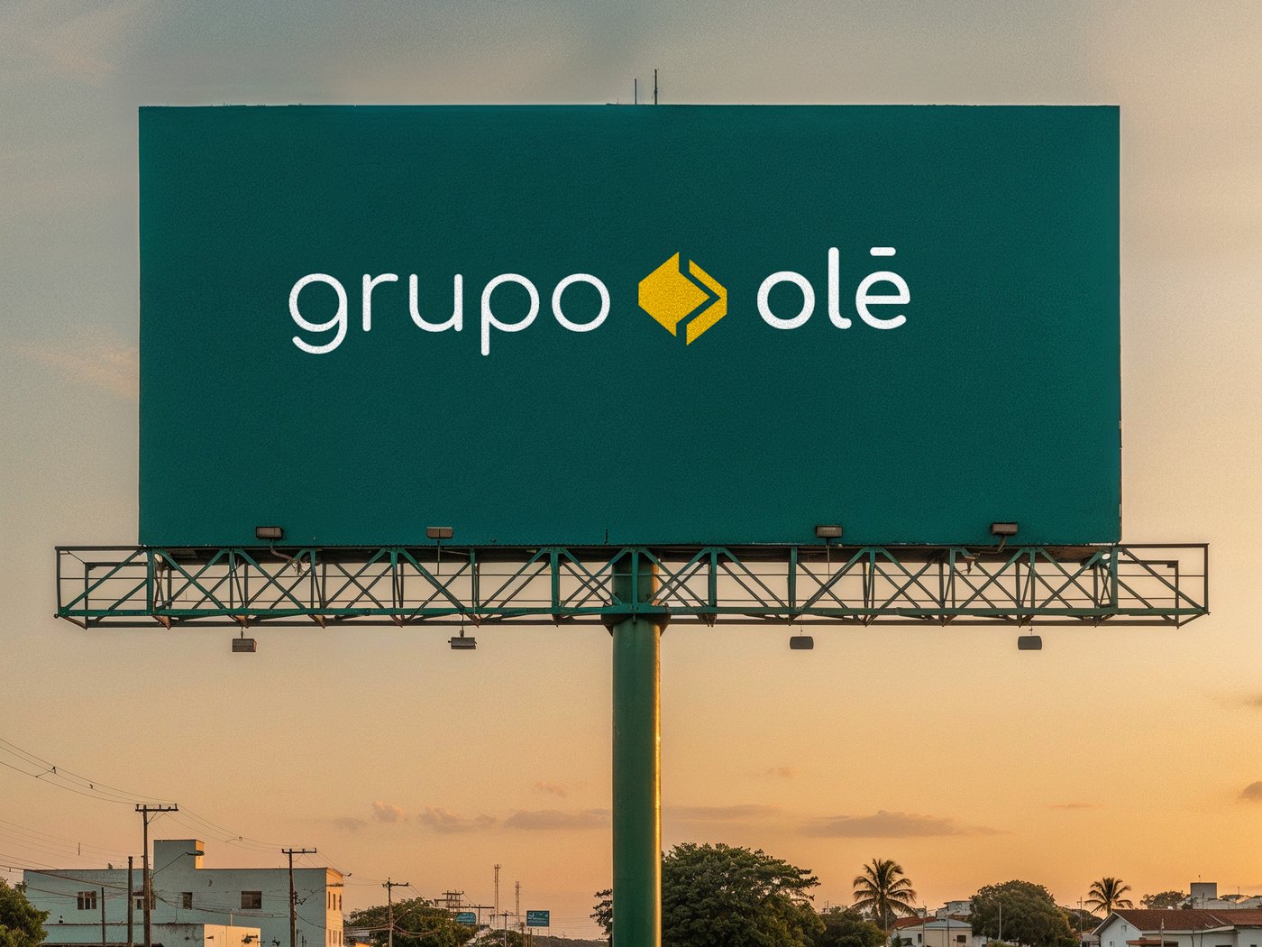 Outdoor com a marca do Grupo Olé